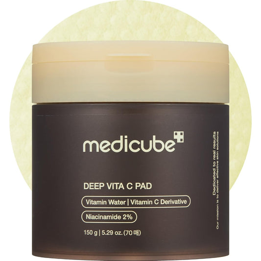 Medicube Deep Vita C Toner Pads For Uneven Skin Tone And Texture With Vitamin Water Korean Skincare 70 Count