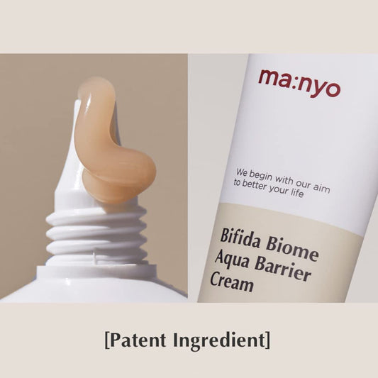 Manyo Bifida Biome Aqua Barrier Cream Moisturizer For All Skin Types With Hyaluronic Acid Liposome Micro Encapsulation