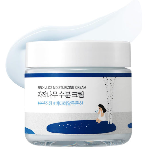 Round Lab Birch Juice Moisturizing Cream 2.7 Fl Oz With Birch Sap And Hyaluronic Acid For Acne Prone Skin