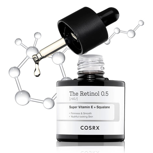 COSRX Retinol Oil 0.5 Percent Anti Aging Serum For Face Reduces Wrinkles And Fine Lines Day Night Korean Skincare