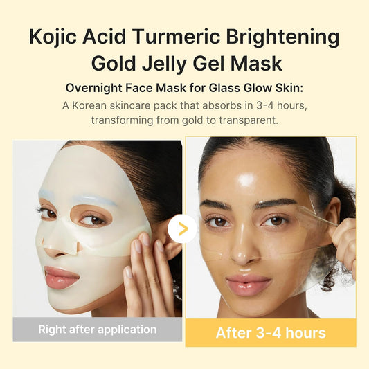 Medicube Jelly Gel Mask With Kojic Acid Turmeric And Niacinamide For Radiant Glass Skin 4 Piece Pack