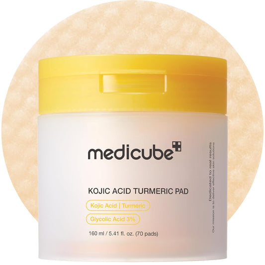 Medicube Kojic Acid Turmeric Clarifying Toner Pads After Spot Care Niacinamide Glycolic Acid Korean Skincare 70 Pads