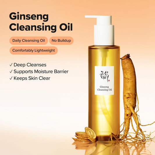 Beauty of Joseon Ginseng Cleansing Oil Waterproof Makeup Remover for Deep Pore Cleansing and Radiant Skin