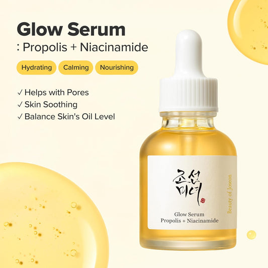 Beauty Of Joseon Glow Serum Propolis Niacinamide Hydrating Moisturizer For Uneven Skin Tone 60ml Korean Skincare