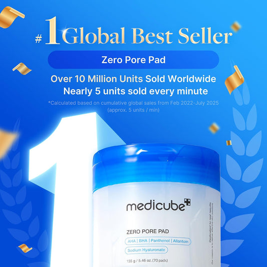 Medicube Zero Pore Pad 2.0 Exfoliating Pads For Pore Care With AHA 4.5 And BHA 0.45 70 Pads