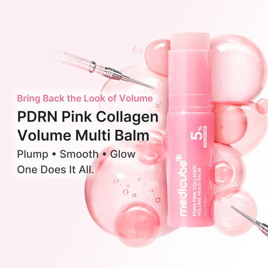 Medicube PDRN Pink Collagen Volume All In One Balm Stick For Face And Body With Volufiline PDRN NAD And Collagen