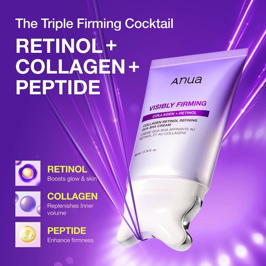ANUA Collagen Retinol Gua Sha Neck Cream For Lifting And Firming Jawline To Décolleté 2.7 Fl Oz