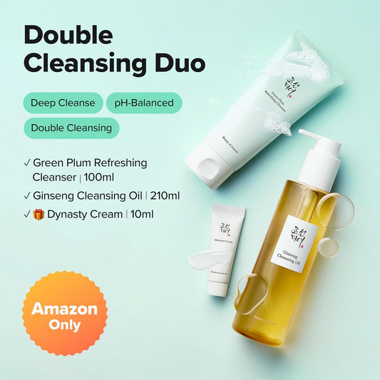 Beauty of Joseon Korean Double Cleansing Duo Gel Cleanser and Cleansing Oil Gift Set Glass Skin 210ml 100ml