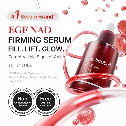 Medicube NAD Plus EGF Firming Serum For Face And Neck With Collagen Korean Skincare 1.01 Fl Oz