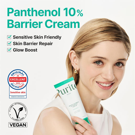 Purito Panthenol Ten Percent Barrier Cream For Skin Barrier Repair Non Comedogenic Vegan Korean Skincare 100mL